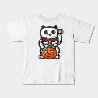 HALLOWEEN BONE CAT Kids T-Shirt